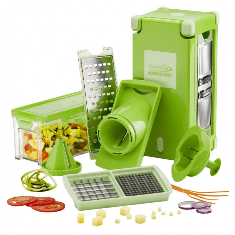 Nicer Dicer Magic cube Deluxe Green 12 pièces